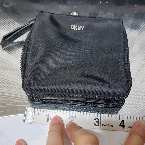 DKNY Clip On Mini Bag Coin Purse Pouch Black - Picture 4 of 5